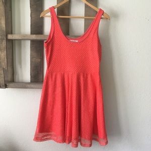 Orange polka dot dress
